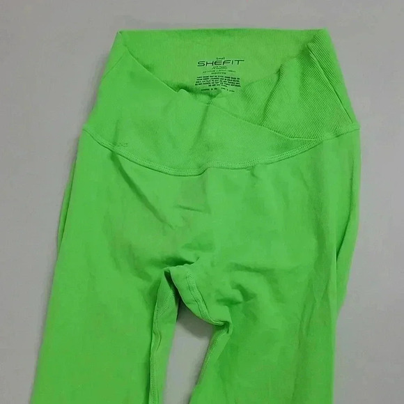 SHEFIT Seamless Neon Green Leggings - Picture 4 of 9